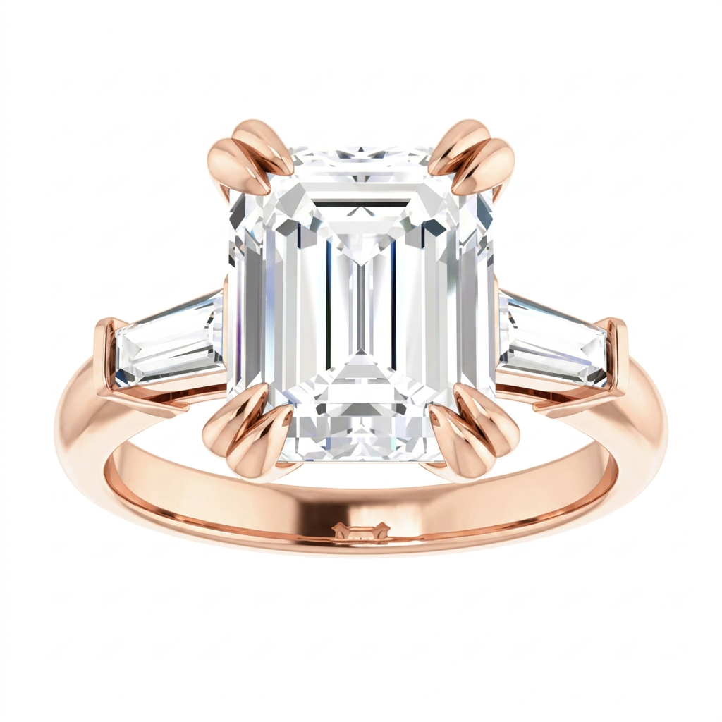 rose-gold emerald