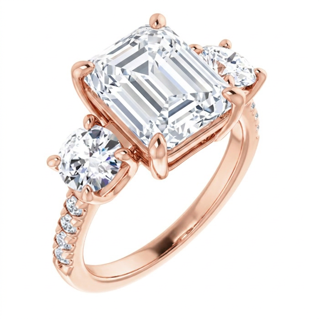 rose-gold emerald