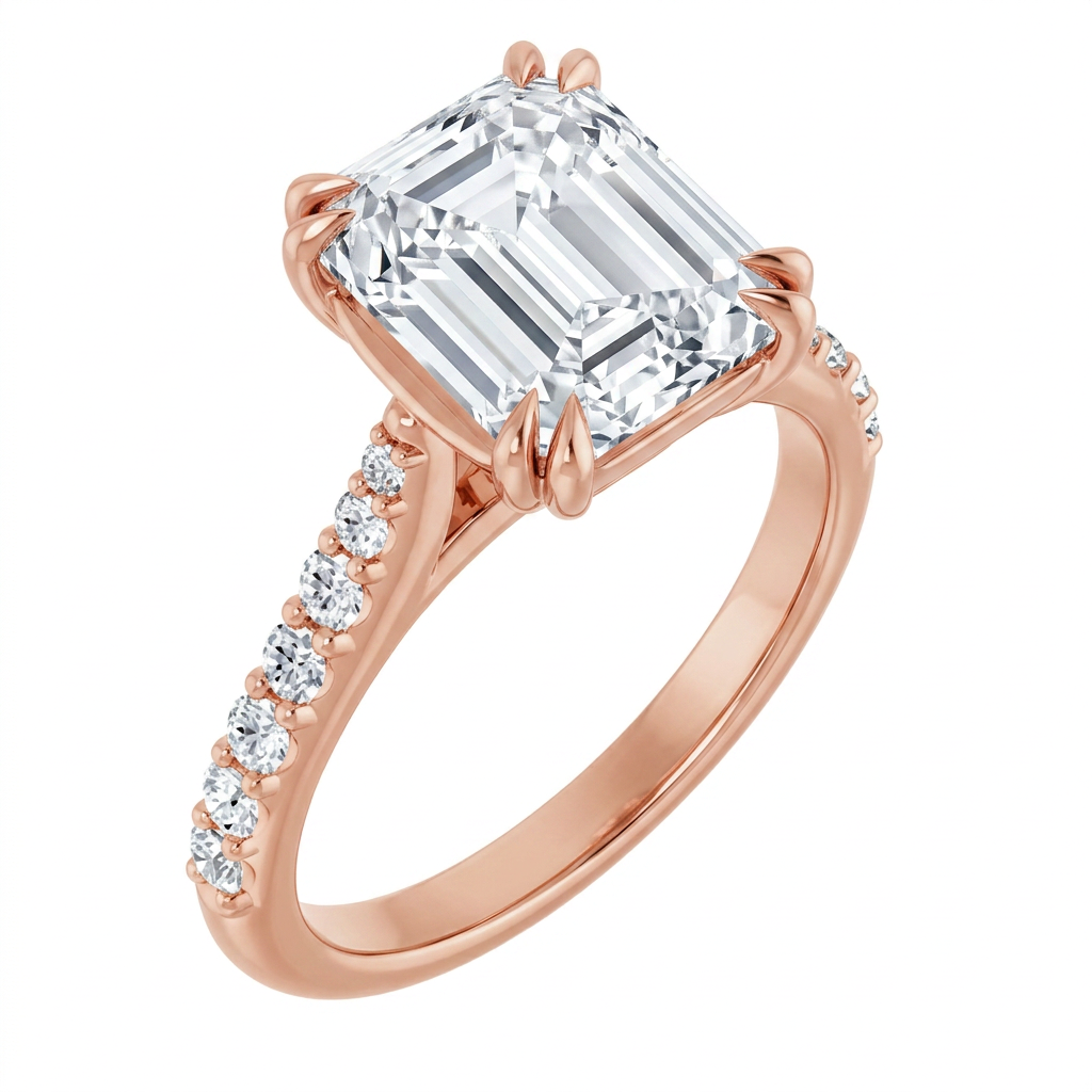 rose-gold emerald