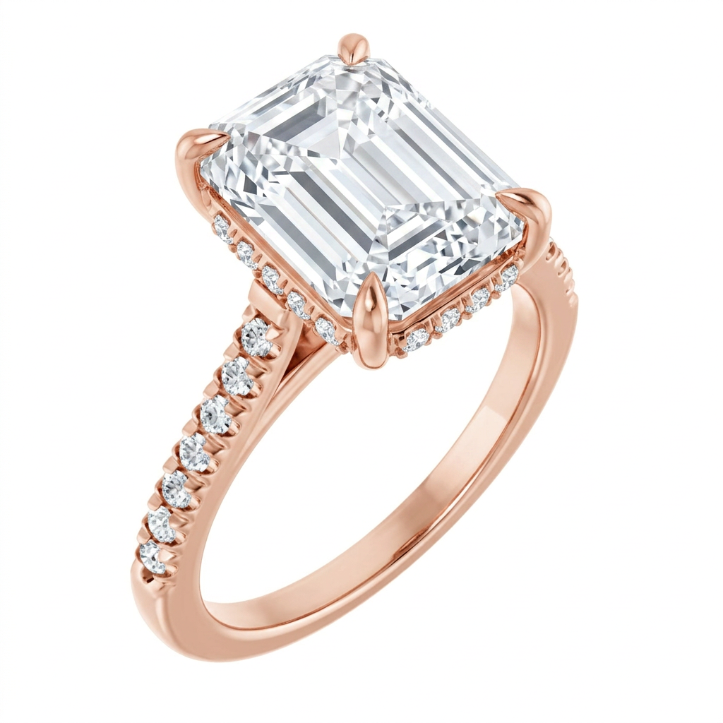 rose-gold emerald