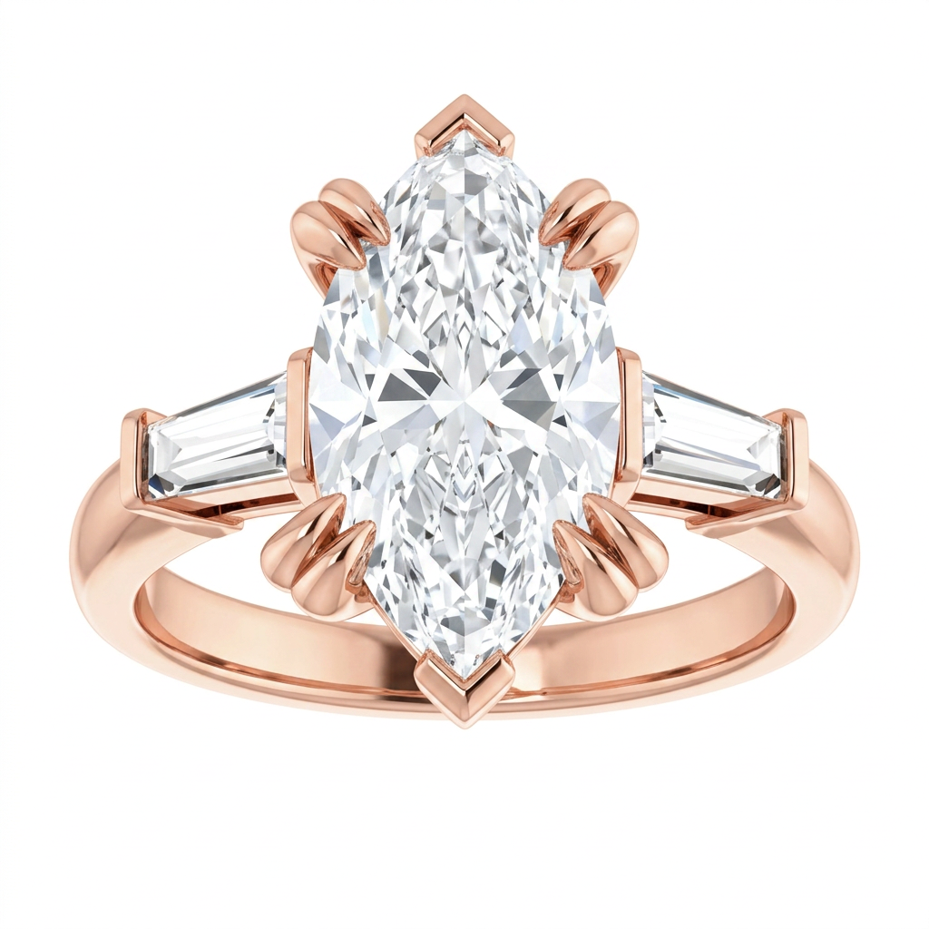 rose-gold marquise
