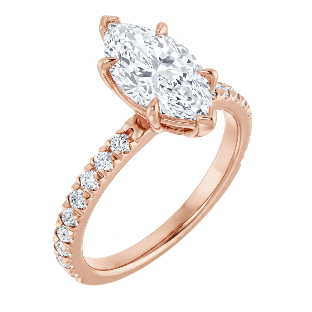 rose-gold marquise