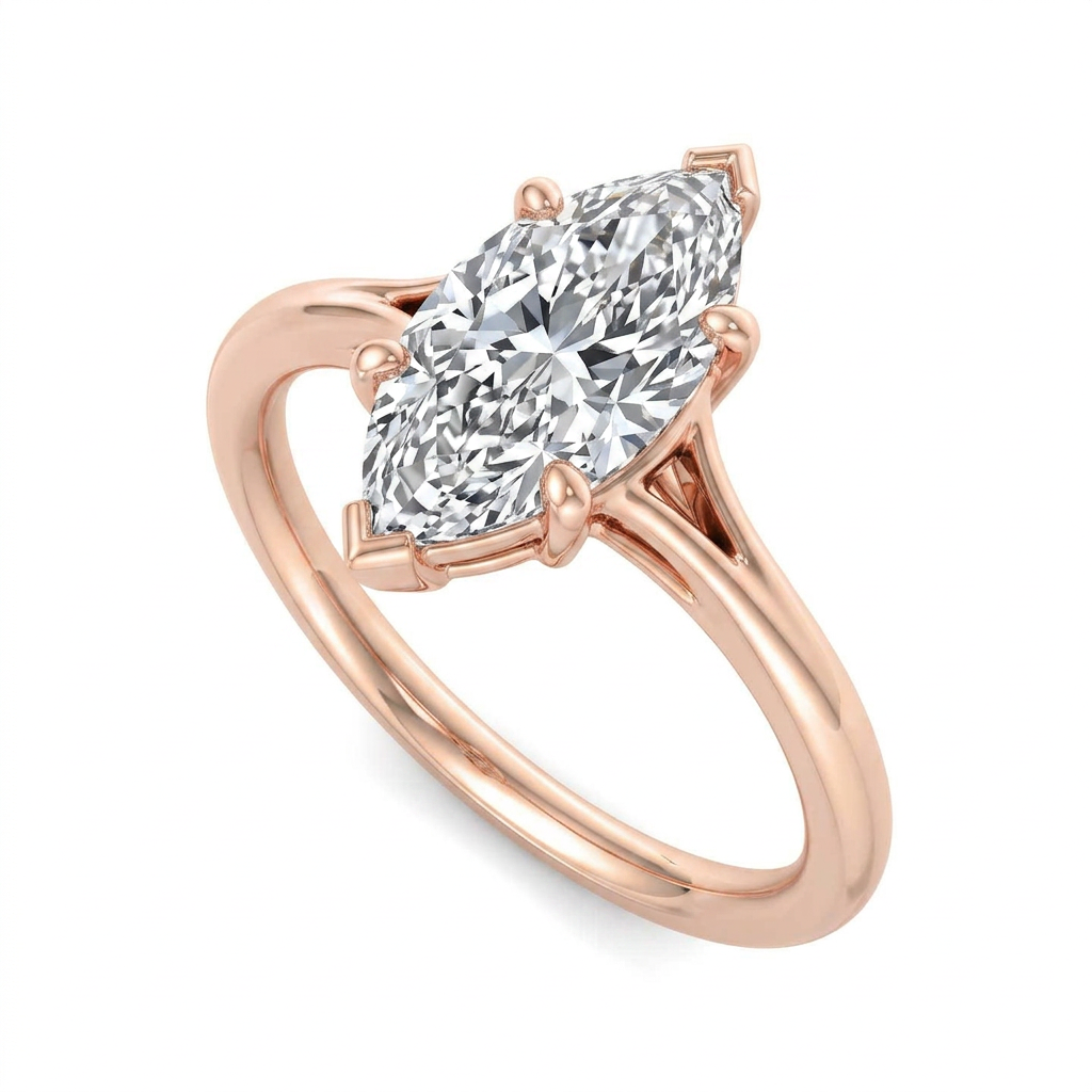 Aria Split Band Solitaire Engagement Ring