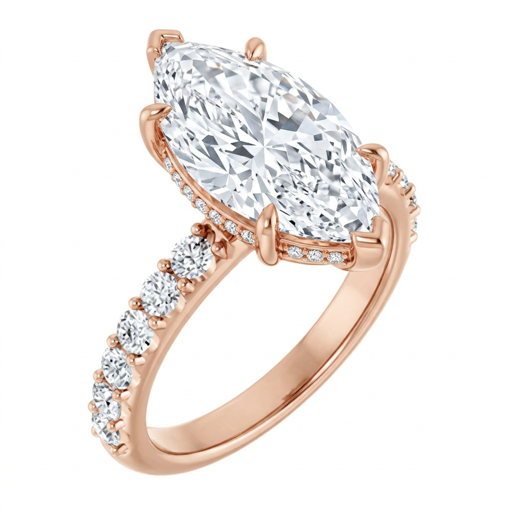rose-gold marquise