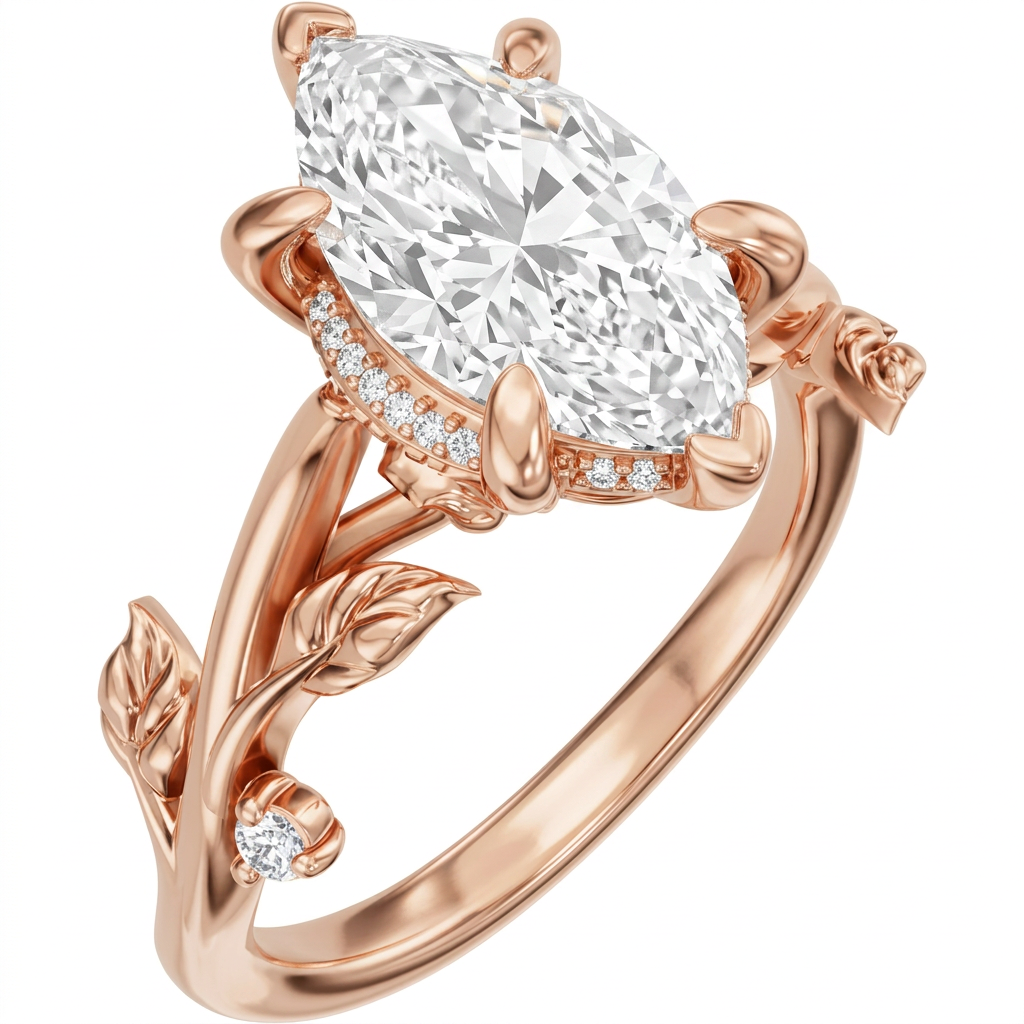 rose-gold marquise