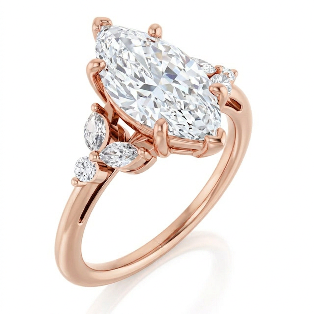 rose-gold marquise