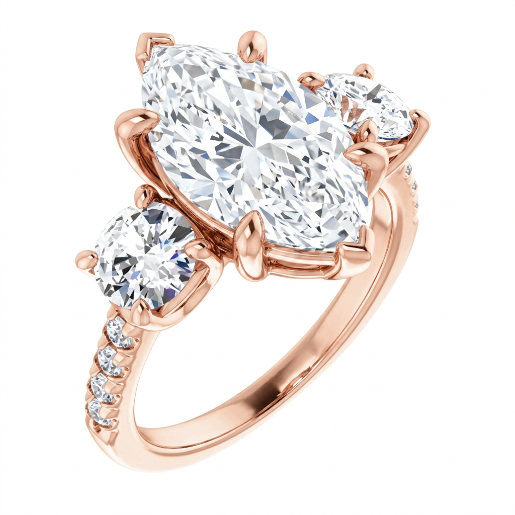rose-gold marquise