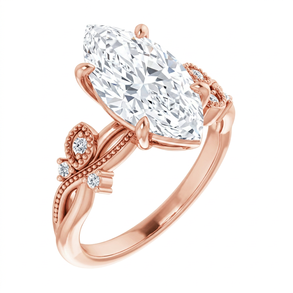 rose-gold marquise
