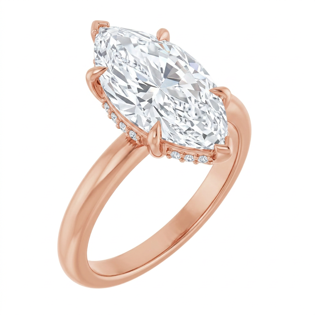 rose-gold marquise