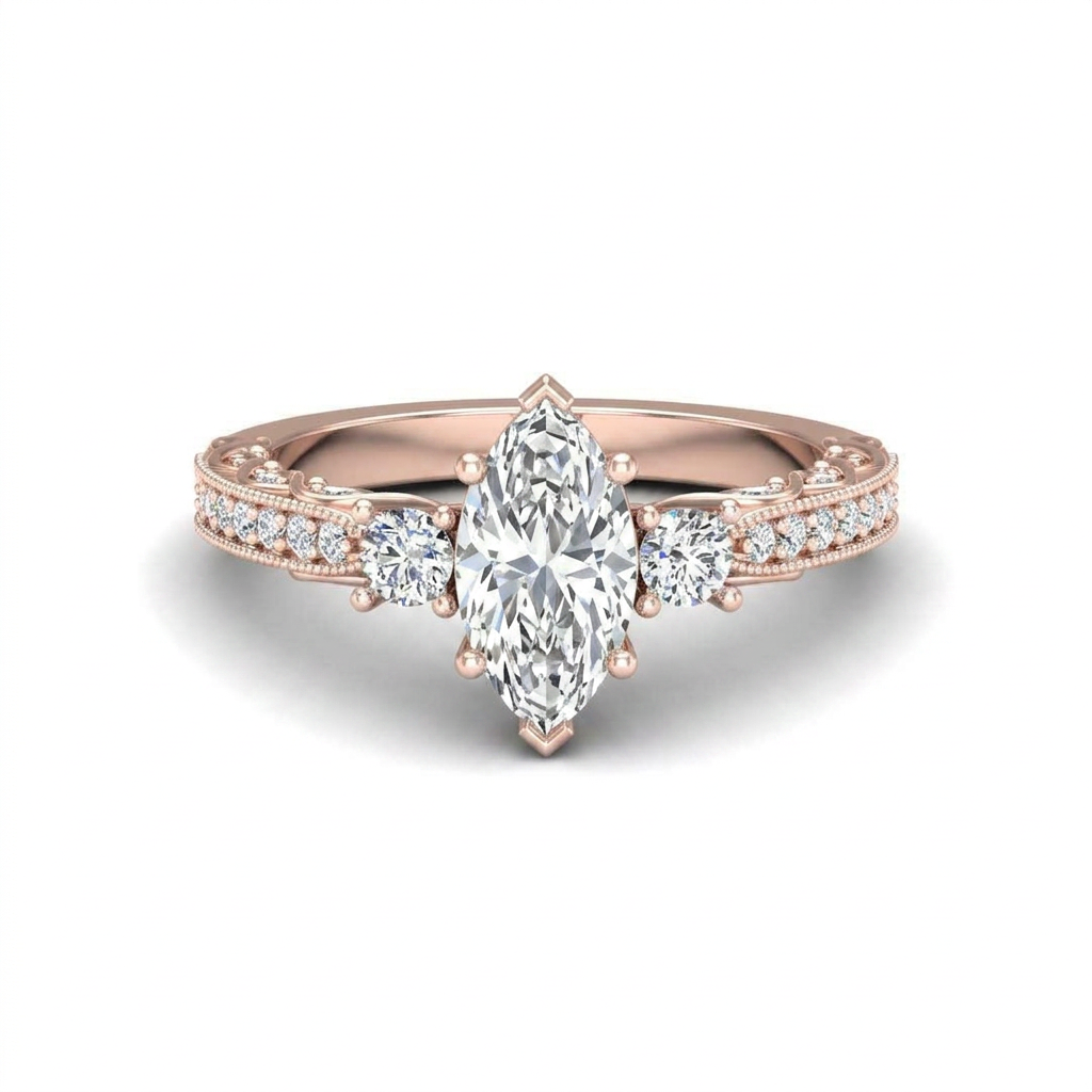 rose-gold marquise