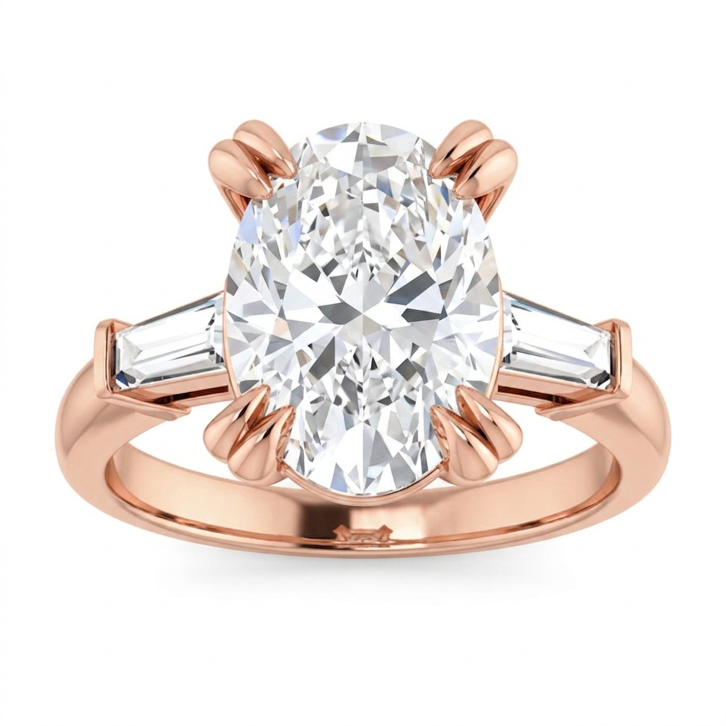 rose-gold oval