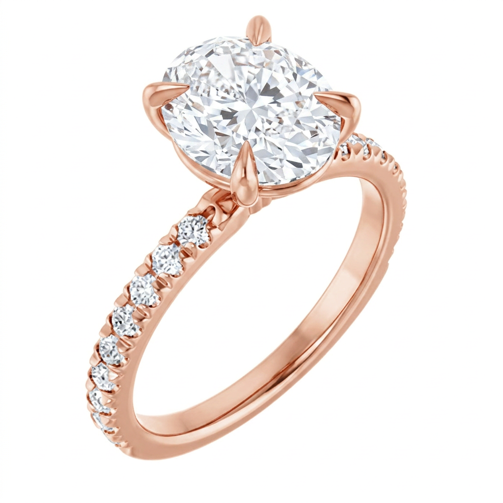 rose-gold oval