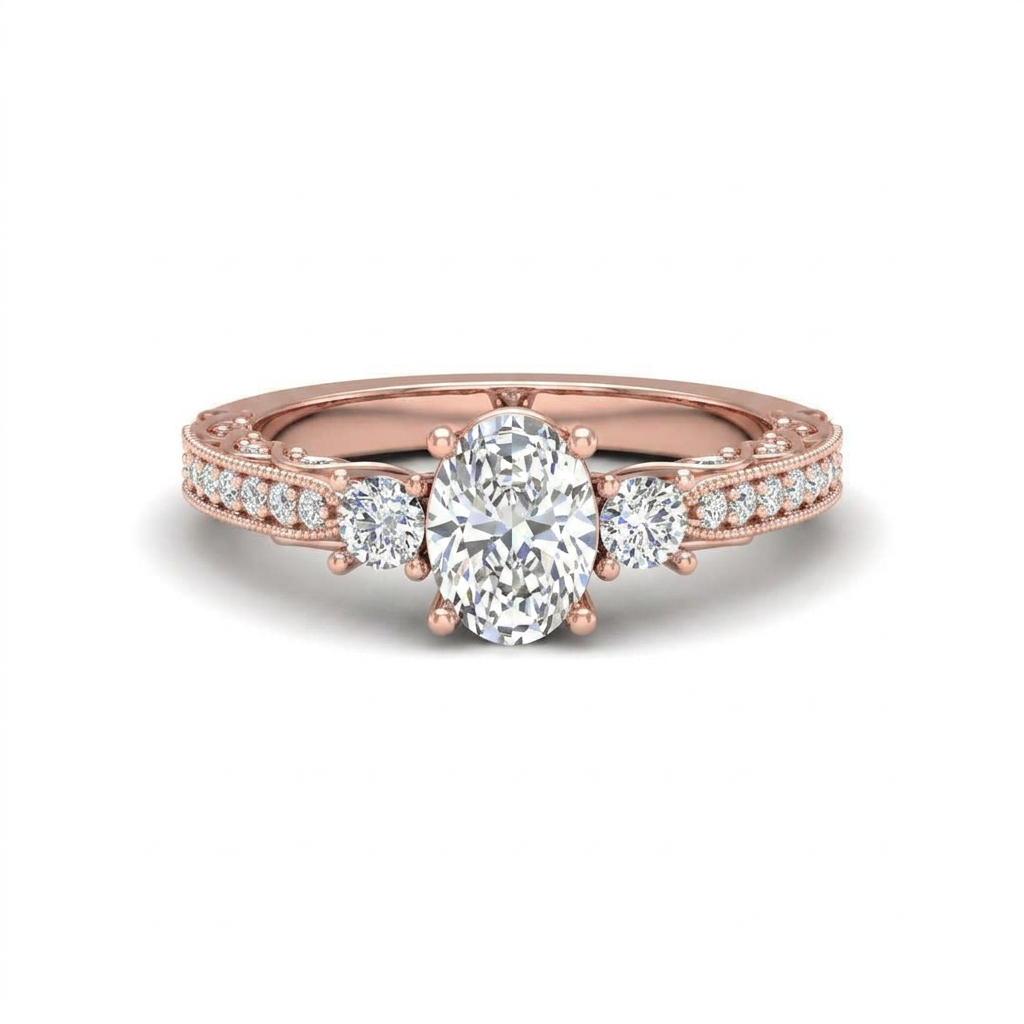 rose-gold oval