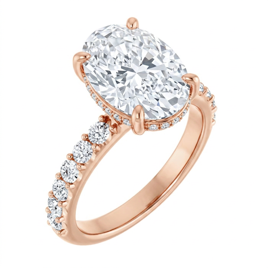 rose-gold oval