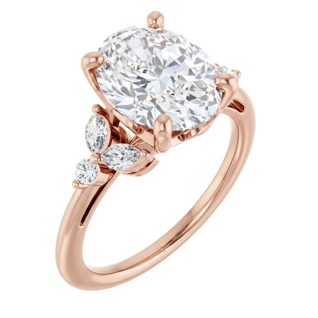 rose-gold oval