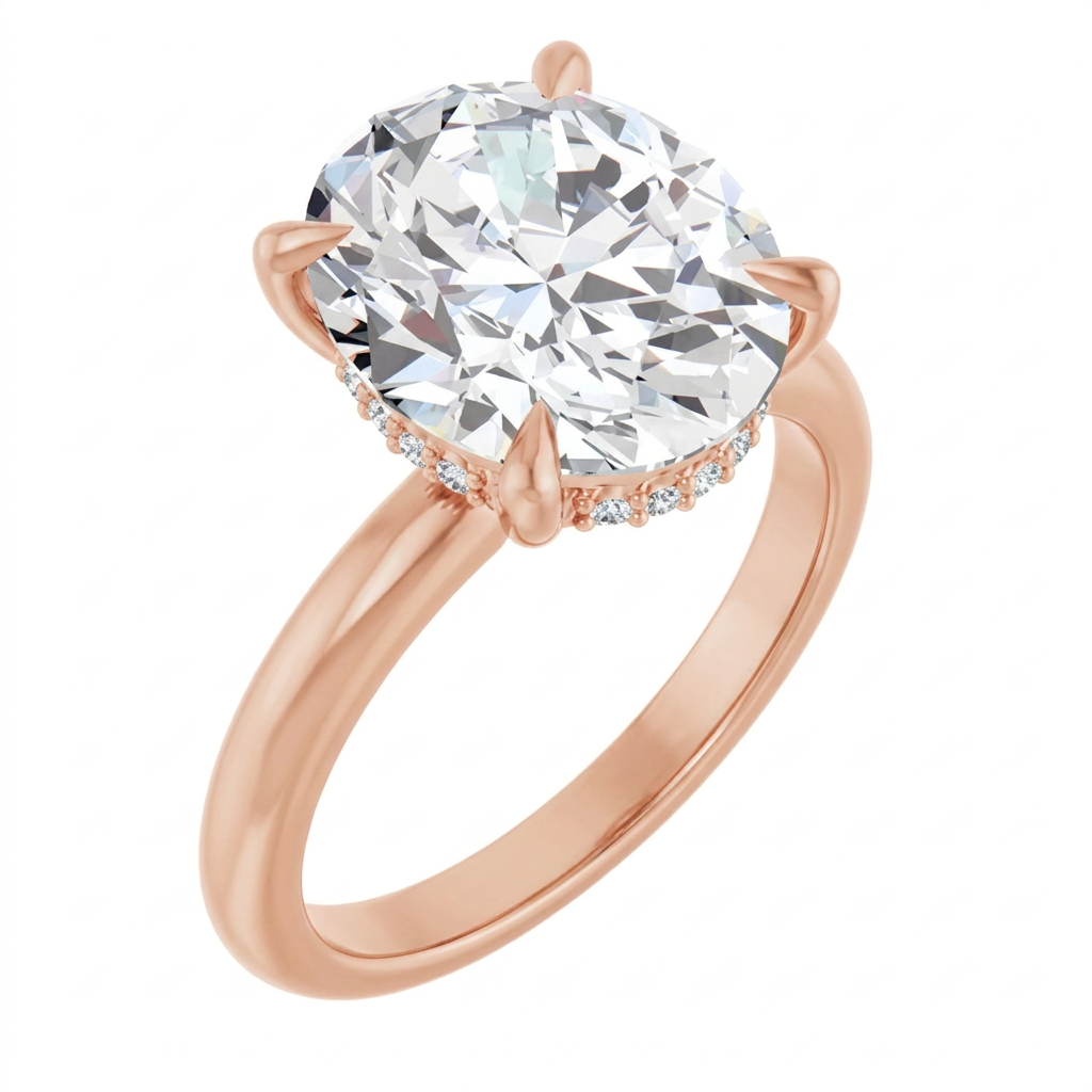 rose-gold oval