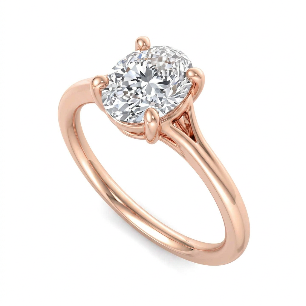 Aria Split Band Solitaire Engagement Ring