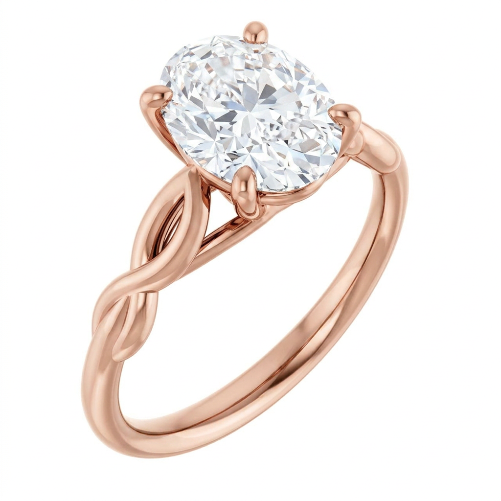 Ella Twist Solitaire Engagement Ring