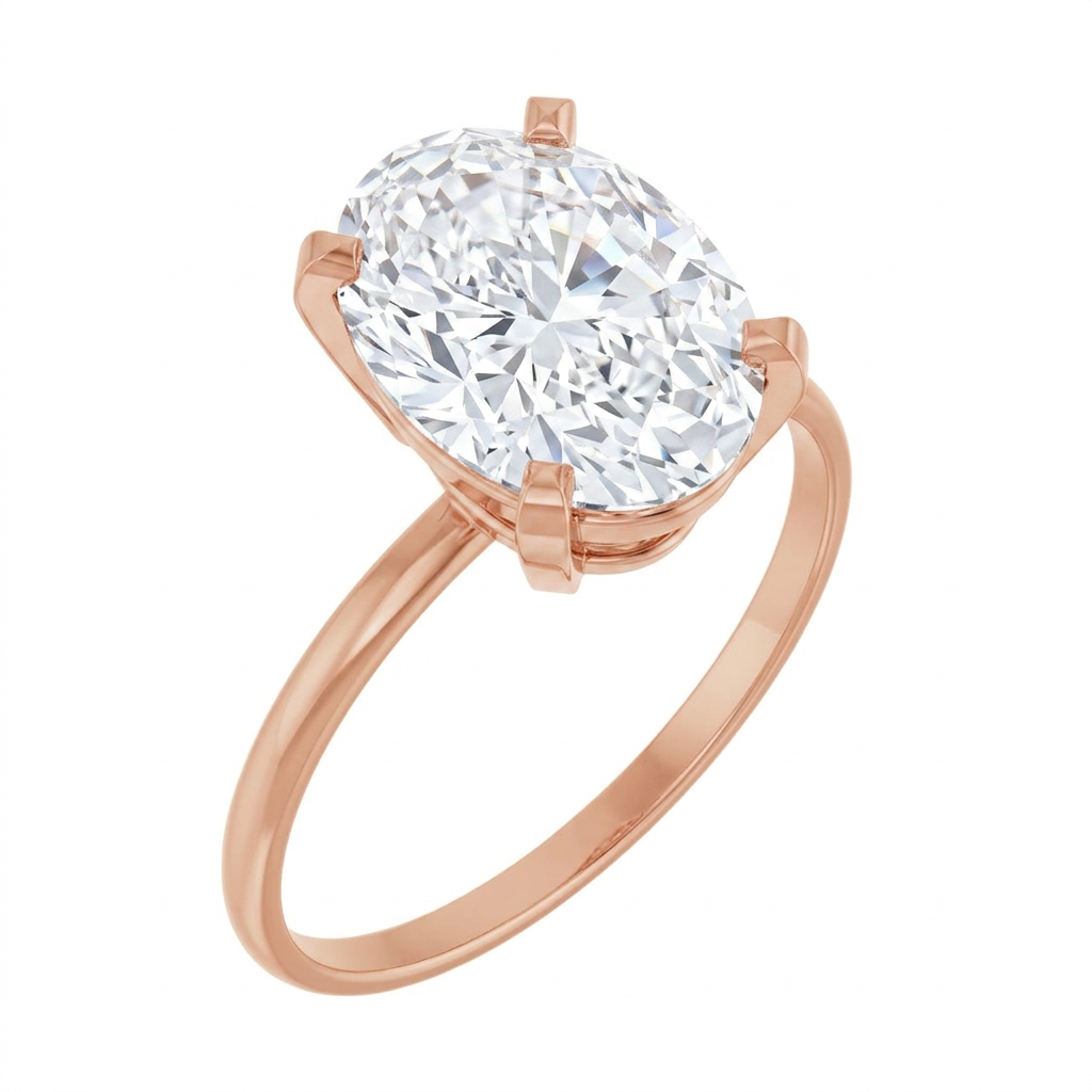rose-gold oval