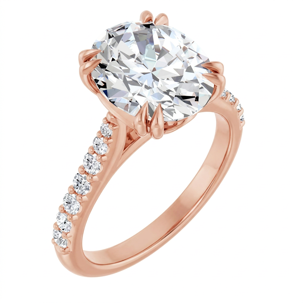 rose-gold oval