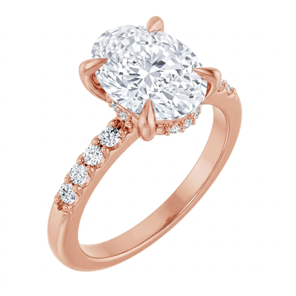 rose-gold oval