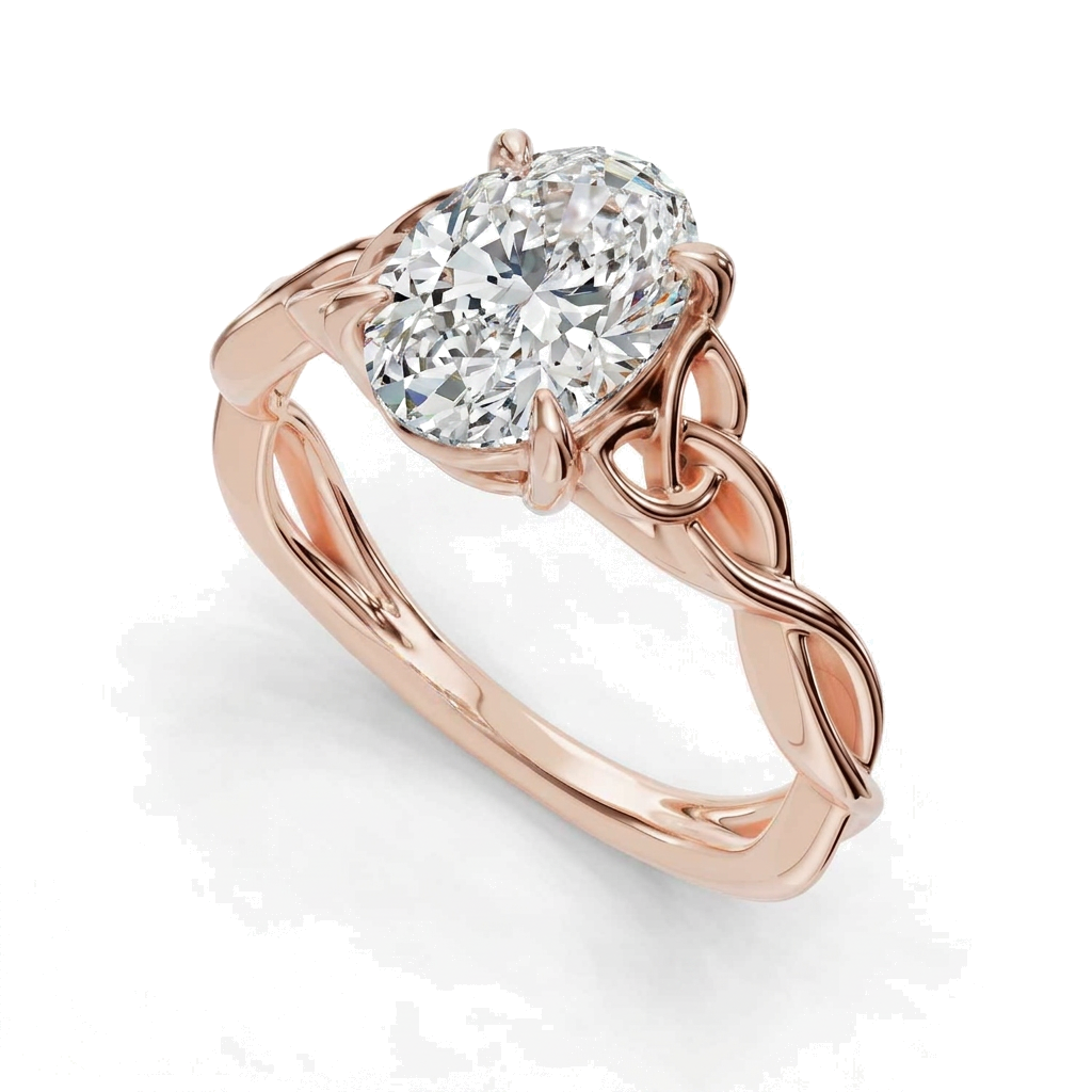 rose-gold oval