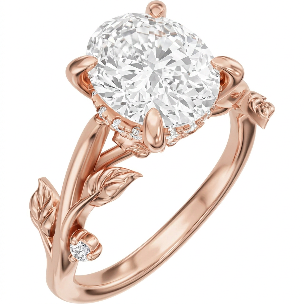 rose-gold oval
