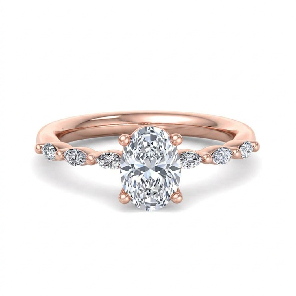 rose-gold oval