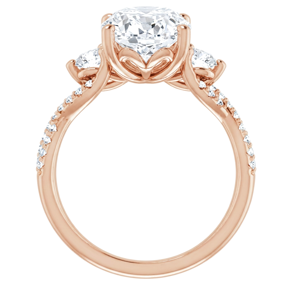 rose-gold oval