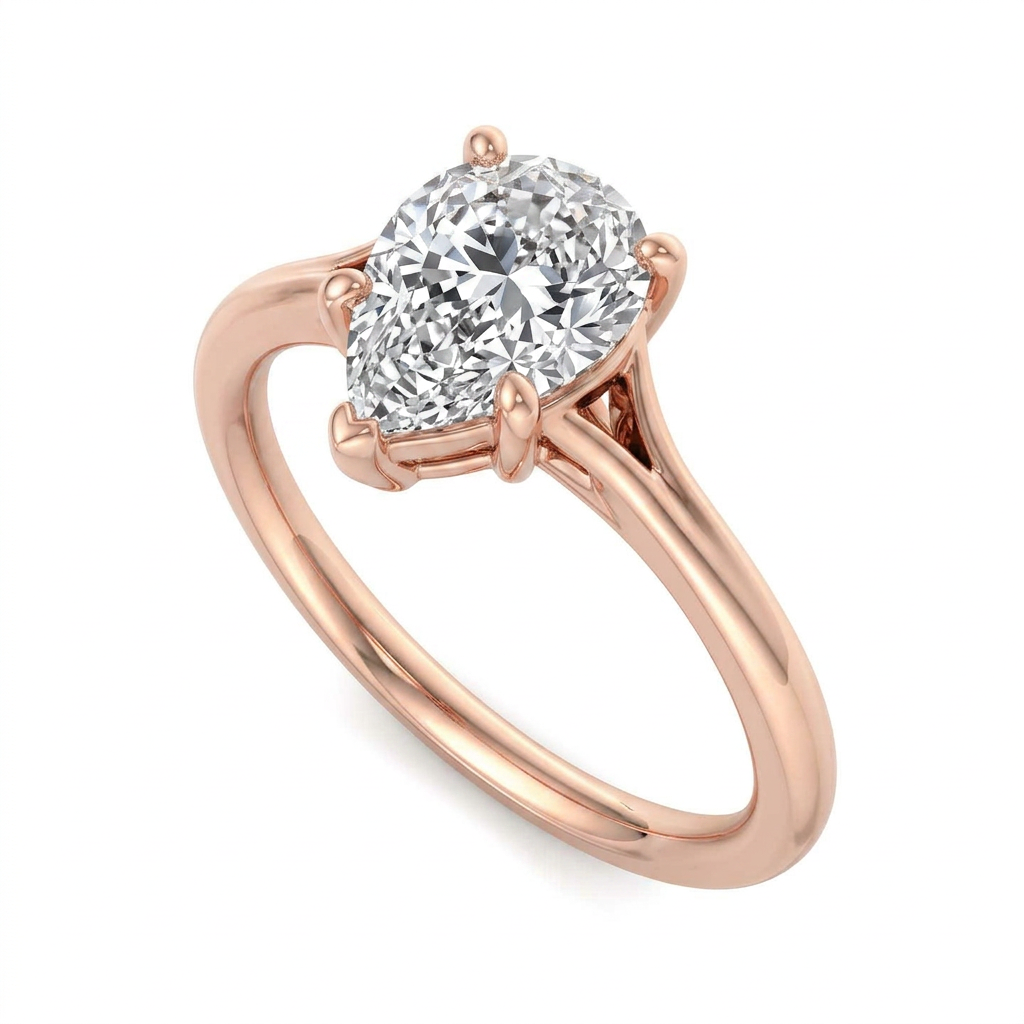 Aria Split Band Solitaire Engagement Ring