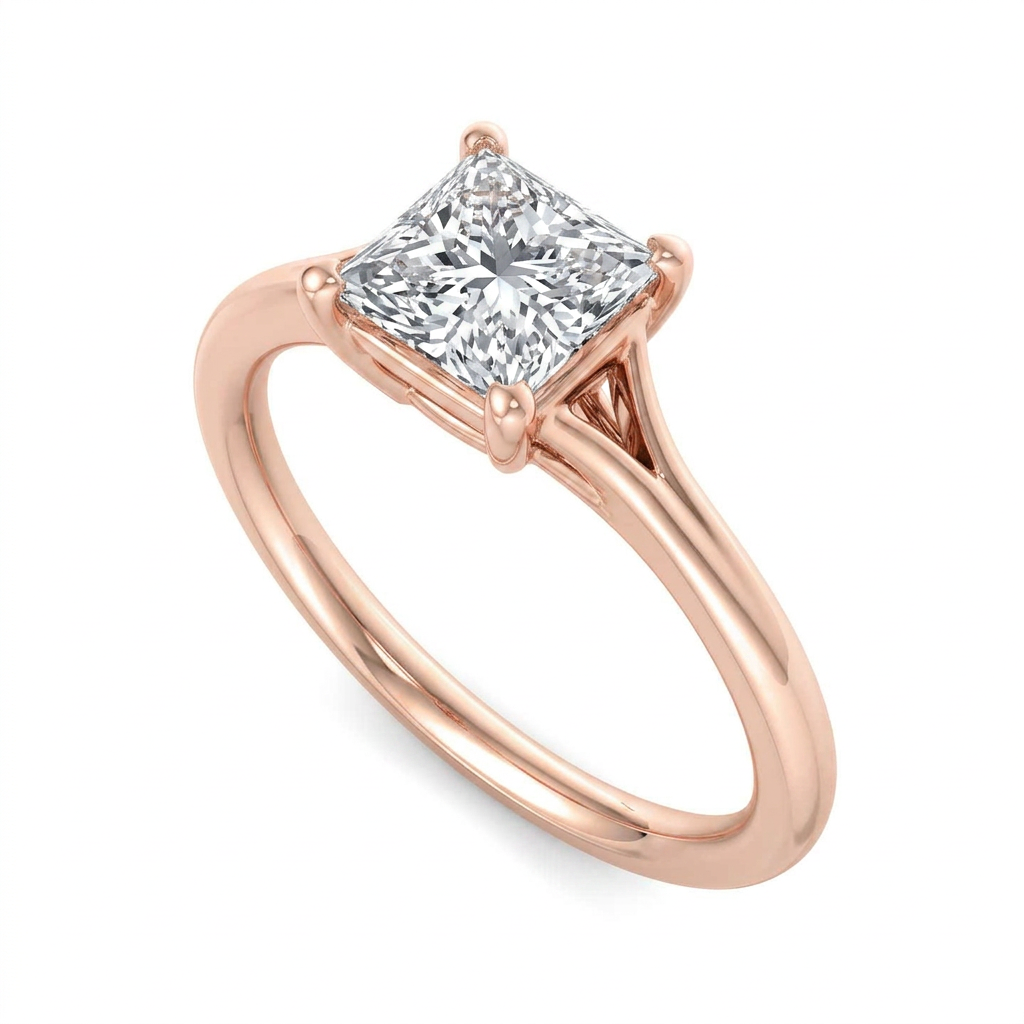 Aria Split Band Solitaire Engagement Ring