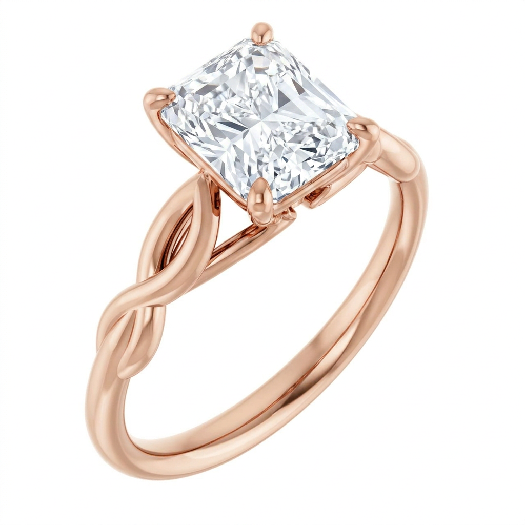 Ella Twist Solitaire Engagement Ring