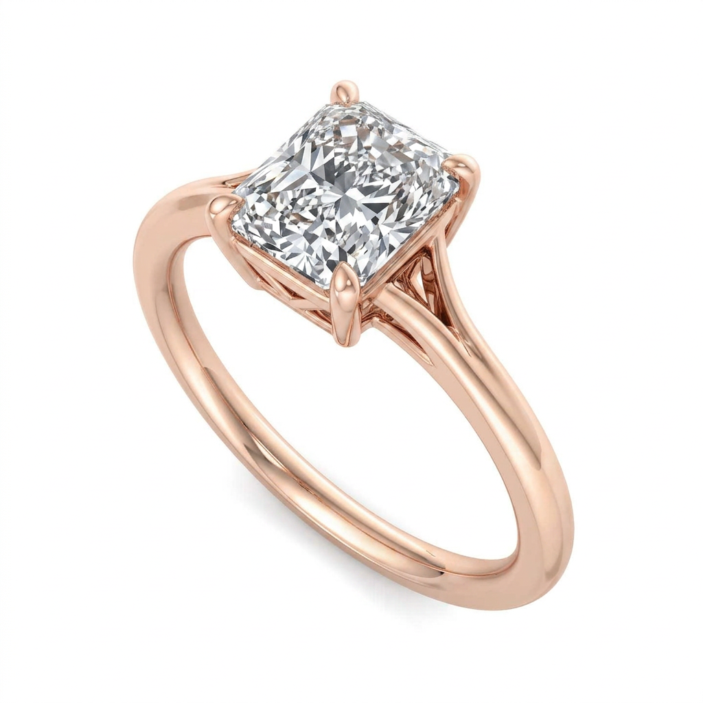 Aria Split Band Solitaire Engagement Ring