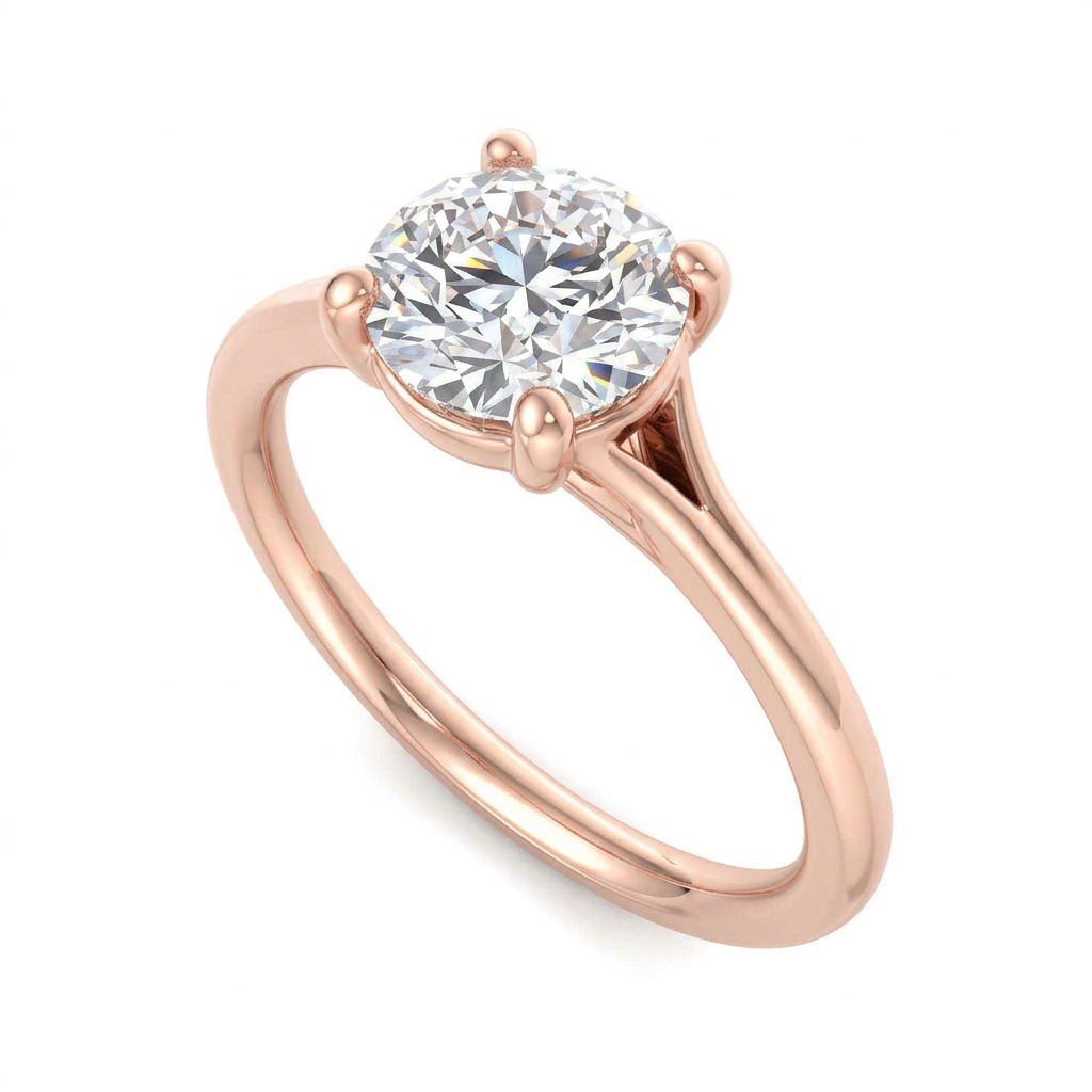 Aria Split Band Solitaire Engagement Ring