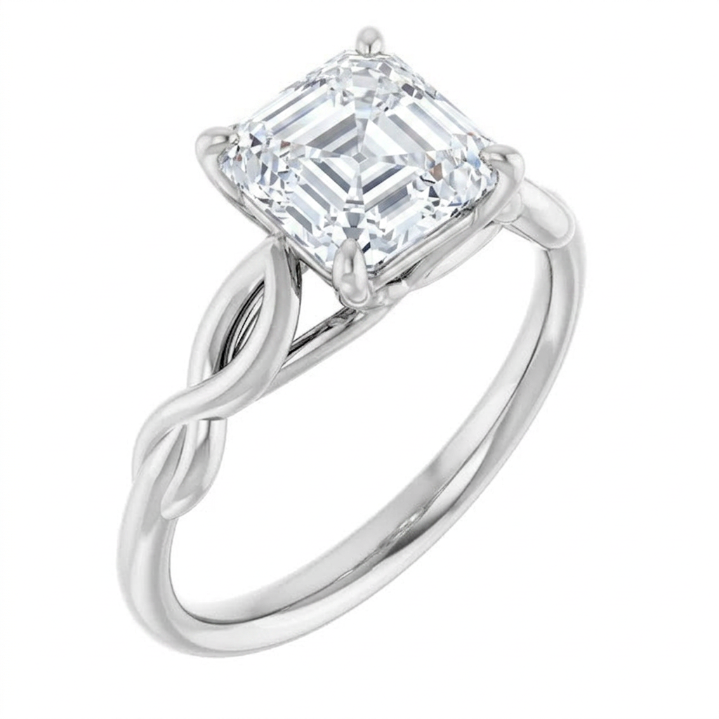 Ella Twist Solitaire Engagement Ring