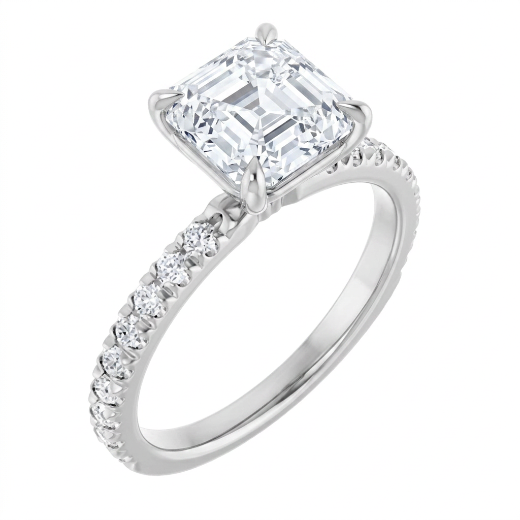 white-gold asscher