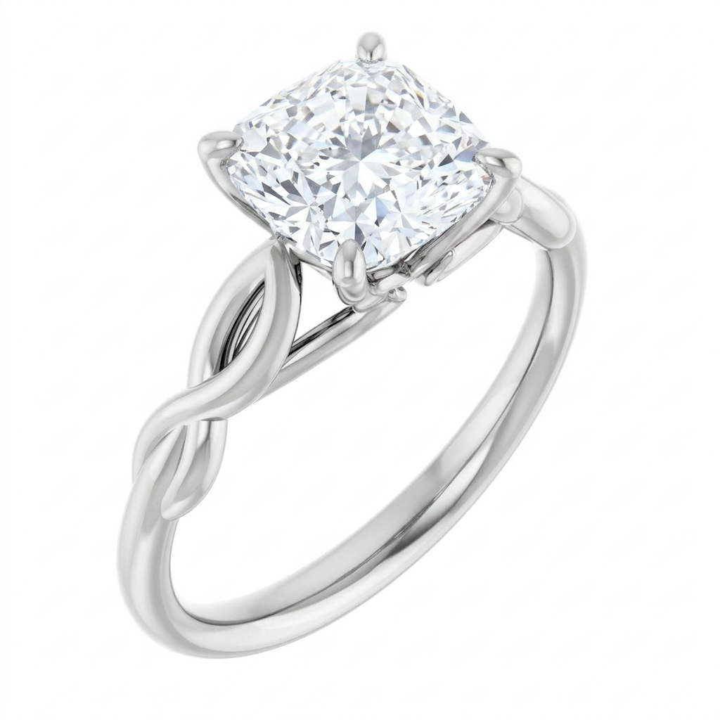 Ella Twist Solitaire Engagement Ring