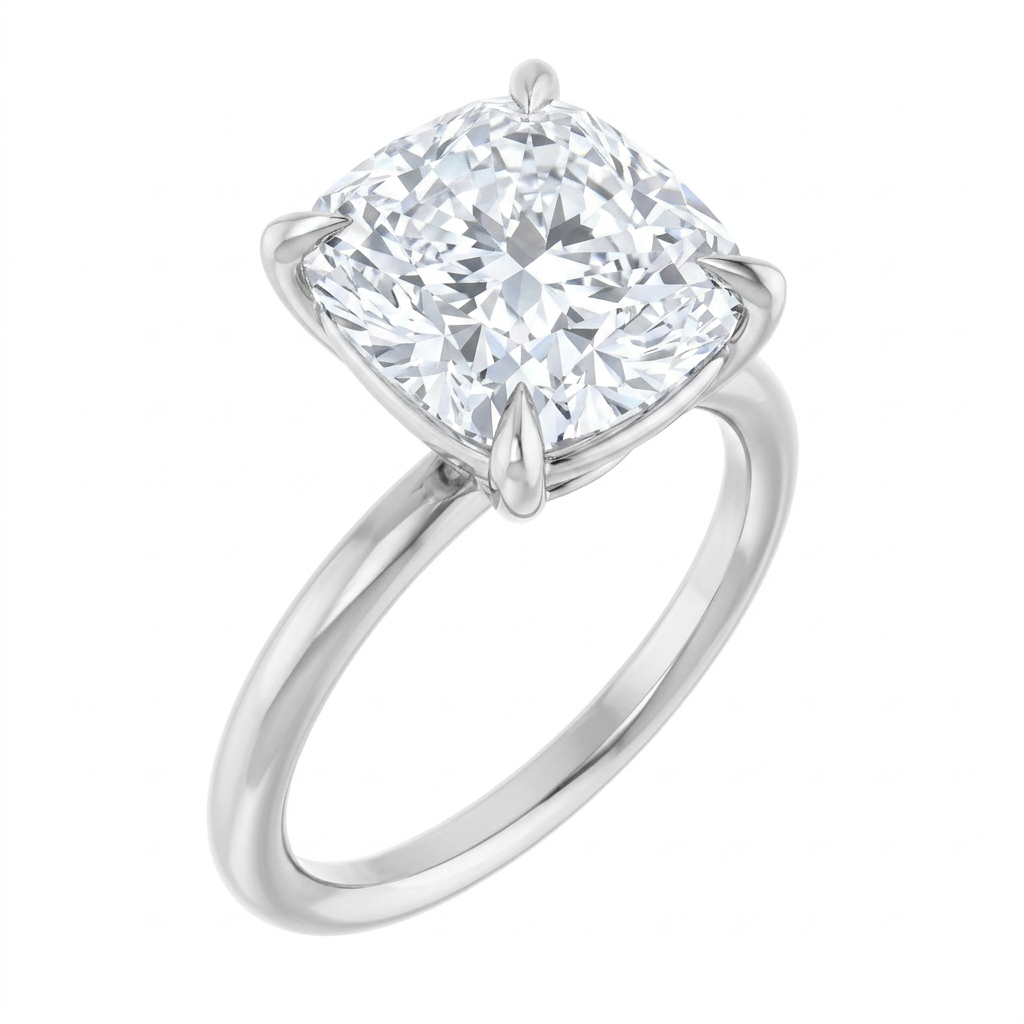 white-gold cushion