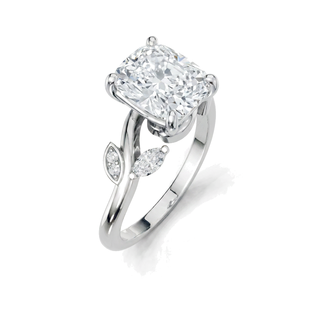 white-gold cushion (angle 1)