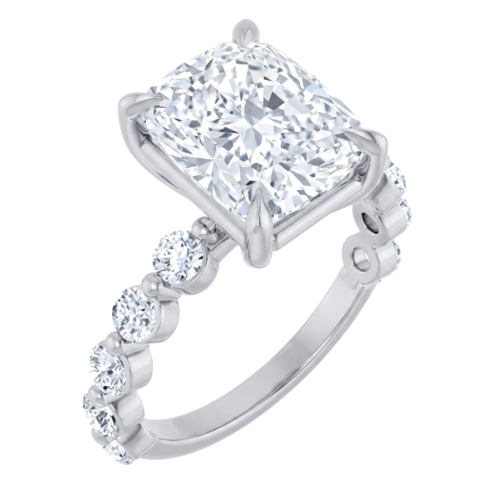 white-gold cushion (angle 1)