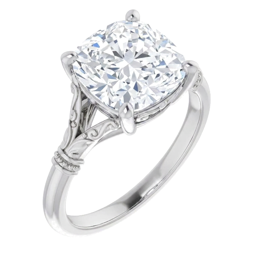 white-gold cushion (angle 1)
