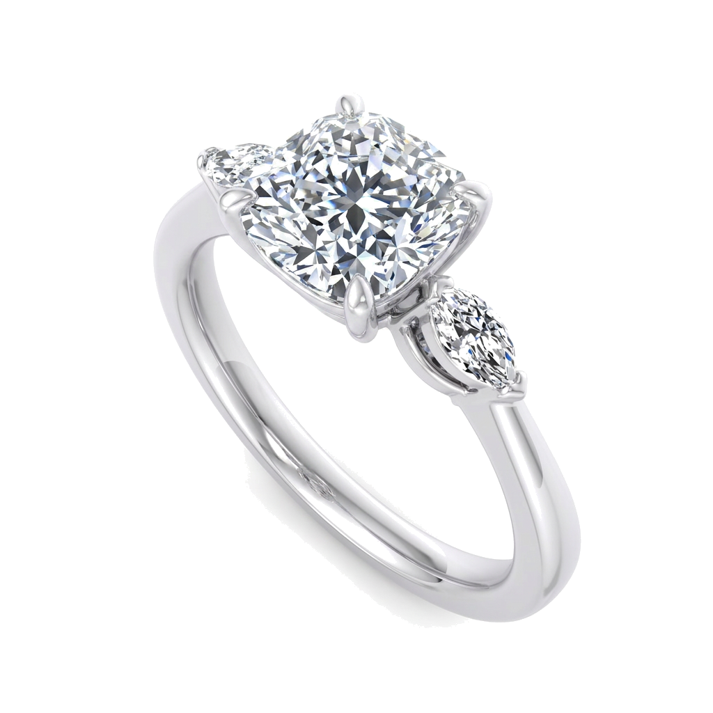 white-gold cushion (angle 1)
