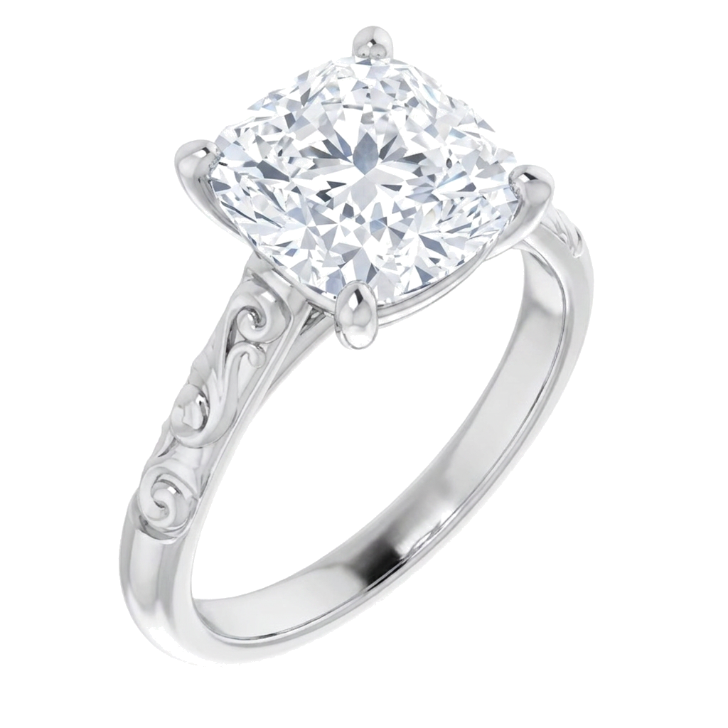 white-gold cushion (angle 1)