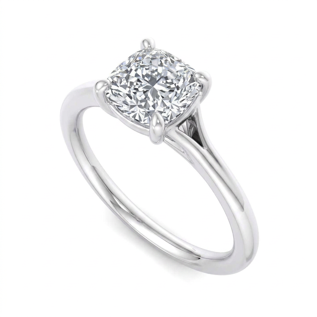 Aria Split Band Solitaire Engagement Ring