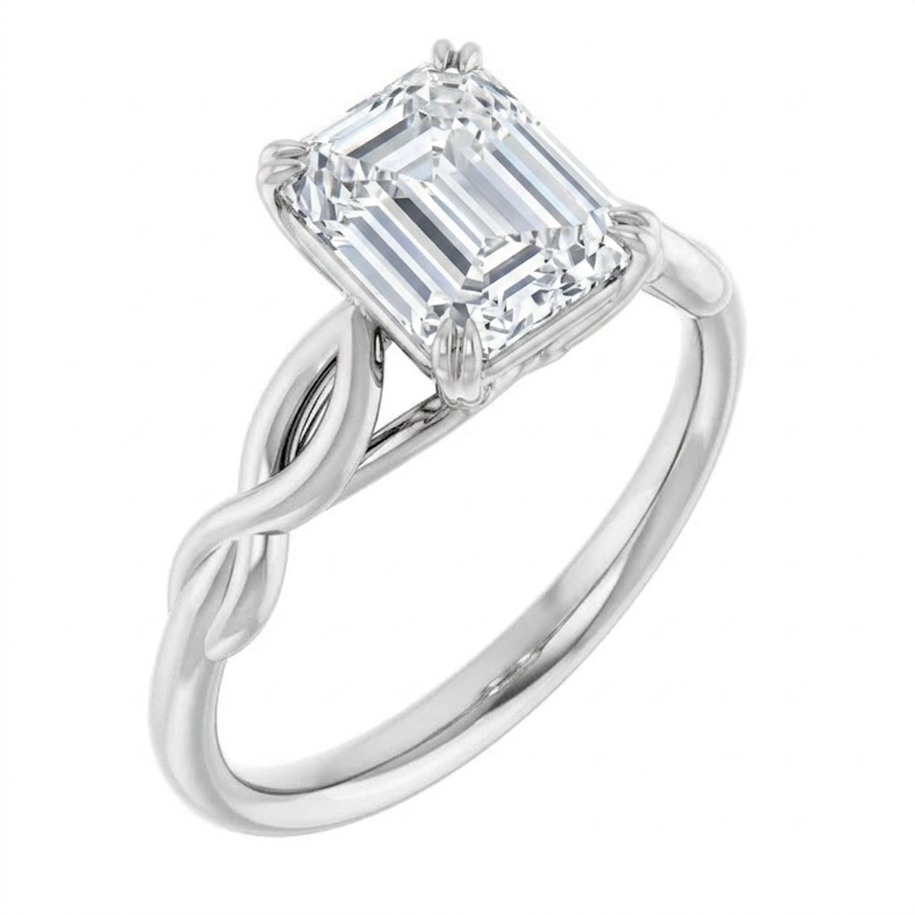Ella Twist Solitaire Engagement Ring