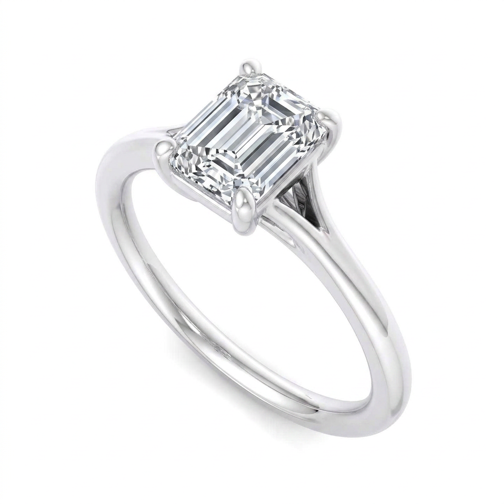 Aria Split Band Solitaire Engagement Ring