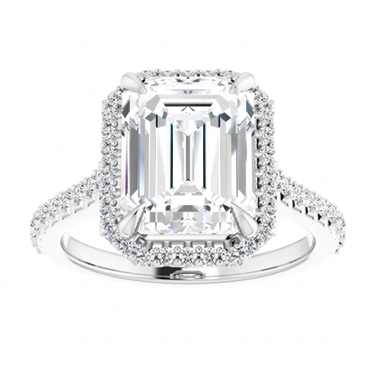 Gloria Classic Accented Halo Engagement Ring