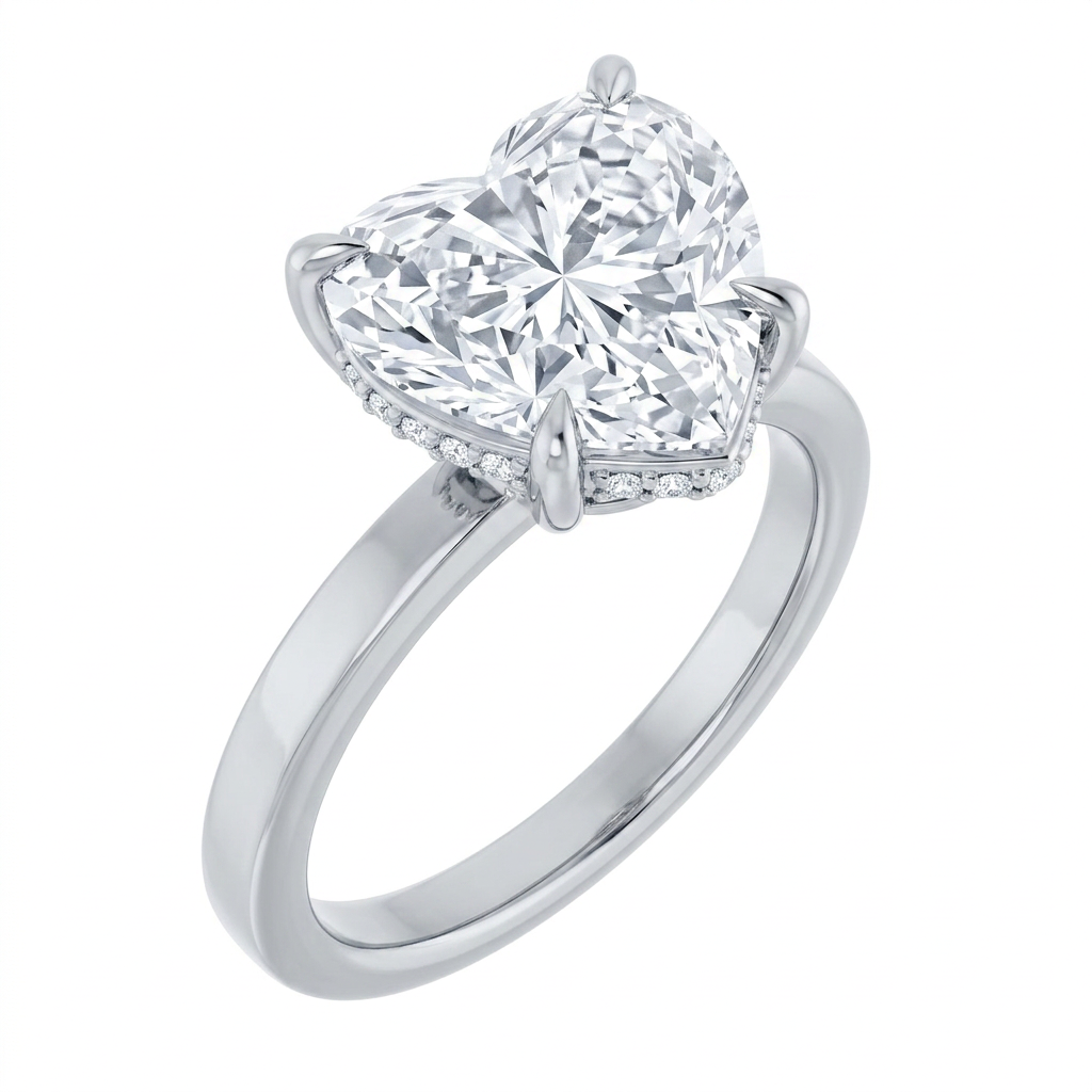white-gold heart