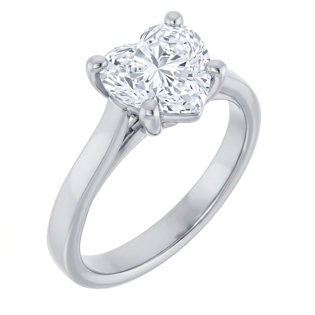 white-gold heart