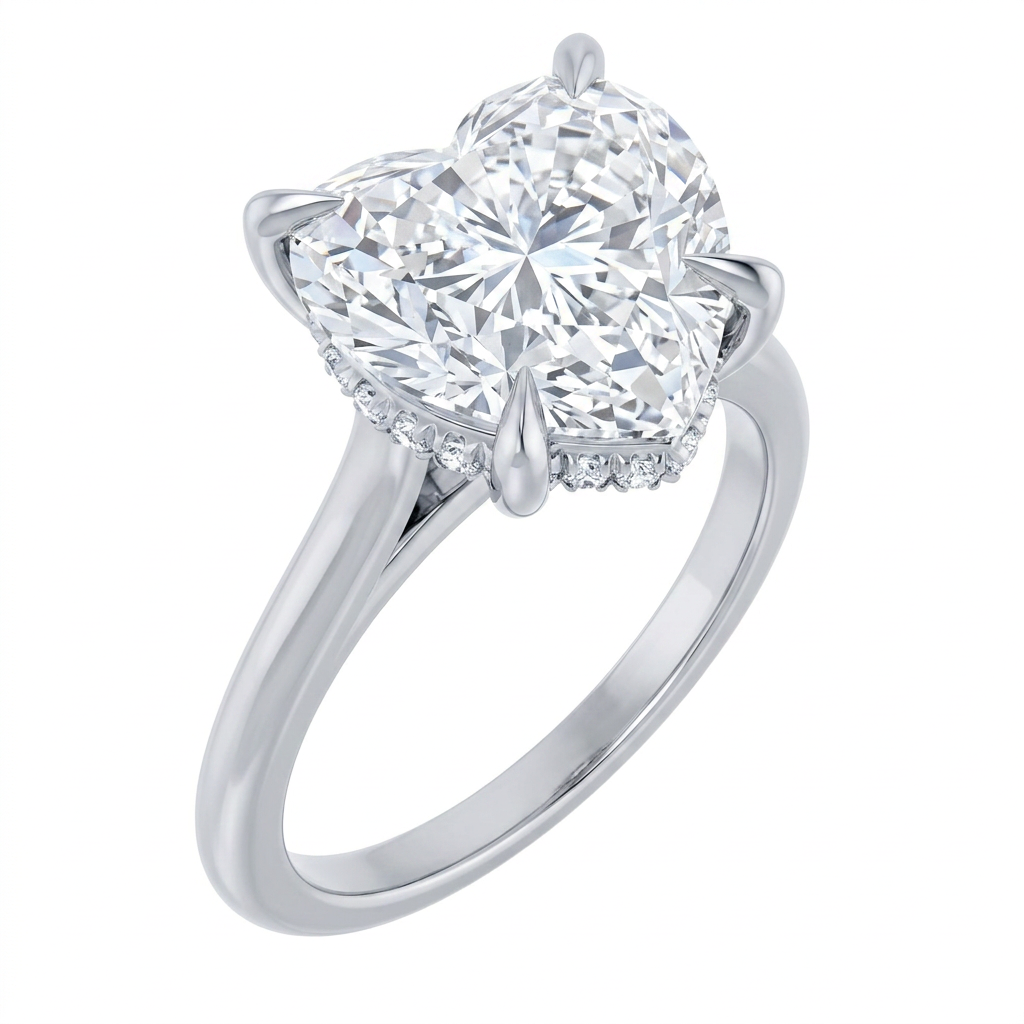 white-gold heart